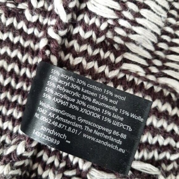 SANDWICH Clothing Netherlands Chunky Knit Cardigan Sweater x Sz S - Picture 16 of 16